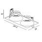 ART-SQ-2099x2 Светильник встраиваемый Downlight   -  Встраиваемые светильники 